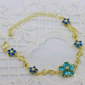 Pulsera Oro Laminado Azul