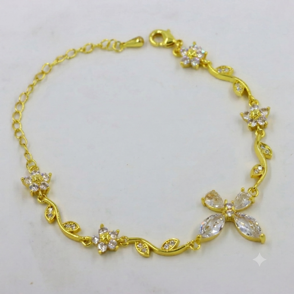 Pulsera Oro Laminado Plateado